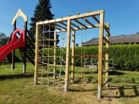 HOQ Klettergerüst / Spielgerüst "TurboClimber" 240 x 120 x 219 cm mit Turnreck und Kletternetz