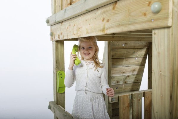HOQ Spieltelefon GRÜN mit Tastenton Outdoor & Indoor geeignet